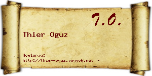 Thier Oguz névjegykártya